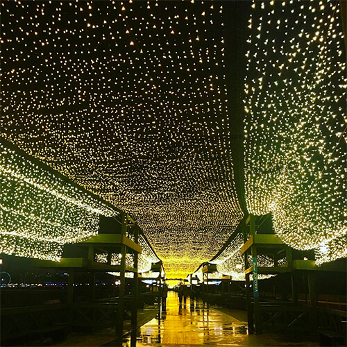 Звездное небо (занавес) LS 32190 LED Ш7х87Д м 37 нити с Т-образным разъемом пр. ПВХ 2,3мм  220V IP65