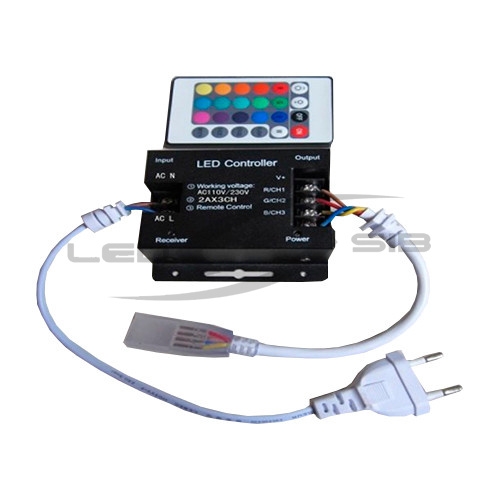 Контроллер LS для ленты RGB SMD 5050 (220V) с ИК-пультом 24 кнопки, 1440 W (до 100 м) AC110-240V