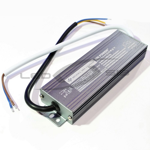 Блок питания LS IP68 влагозащищенный серии Slim  60W DC 12V AC 110-250V 5A (алюминий) 155*44*21мм