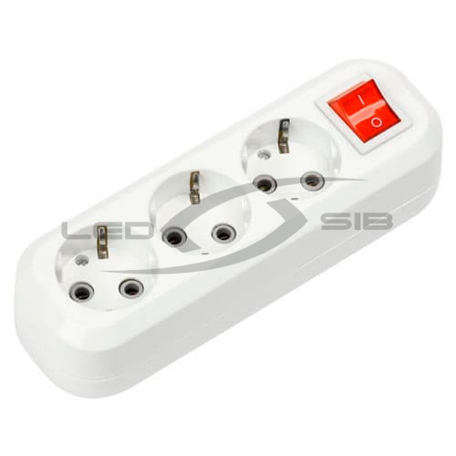 Колодка УЗВ-3-GRAND 3-х местная с выкл. и заземлением 5230 IN HOME