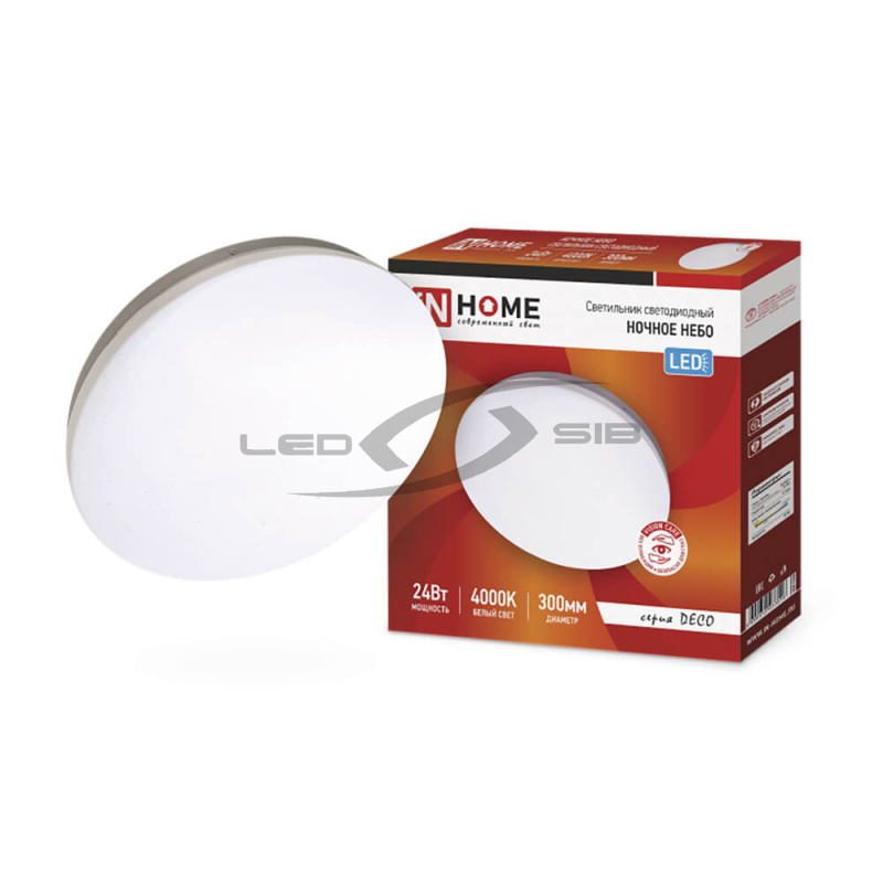 Светильник cд DECO 24W 1560Lm 300мм НОЧНОЕ НЕБО  IN HOME