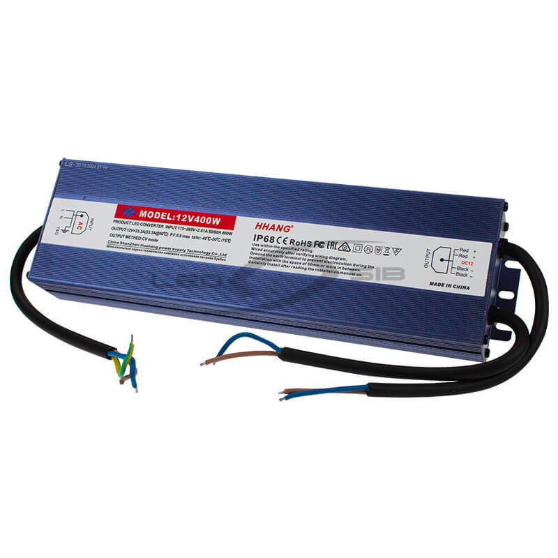 Блок питания влагозащищенный LS серии Slim 400W DC 12V AC 170-265V 33,3A  255*76*39мм 5Y IP67 НН