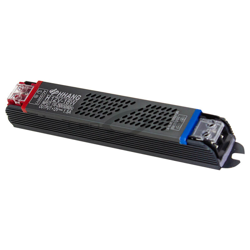 Блок питания LS узкий 18W DC12V 1.5A IP20 AC 170-265V (Алюм. корпус) 2Y 146*20*20мм