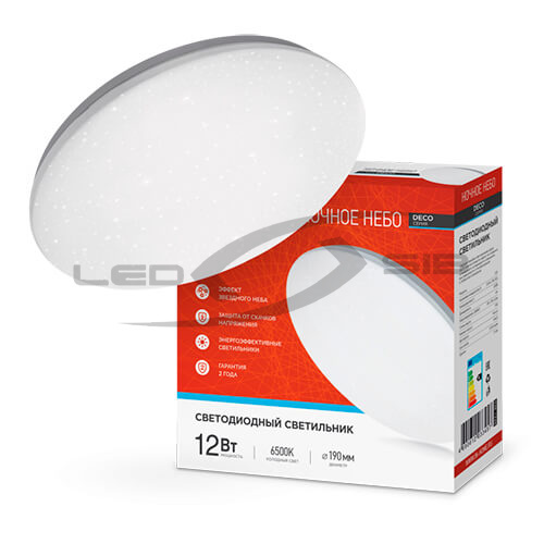 Светильник cд DECO 12W 780Lm 210х65 мм НОЧНОЕ НЕБО  IN HOME