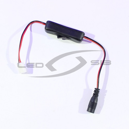 Коннектор с защёлками LS для одноцветных Сд лент 8 мм разъем для подключения + переключатель 2 PIN
