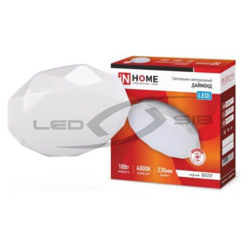 Светильник cд DECO 24W 1560Lm 300мм ДАЙМОНД IN HOME