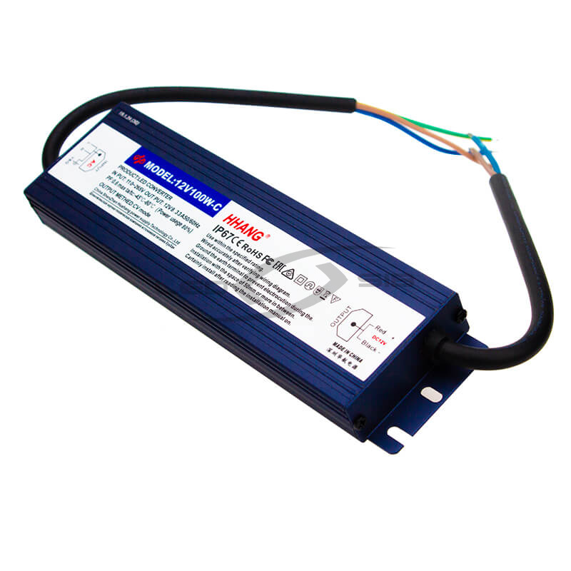 Блок питания влагозащищенный LS Slim 100W DC 12V AC 170-265V 8A (алюм) 195*54*20мм 3Y IP67 HH