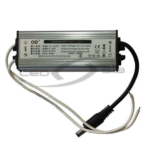 Драйвер LS влагозащищенный  32-36W IP65 AC170-265V DC42-63V 680mA