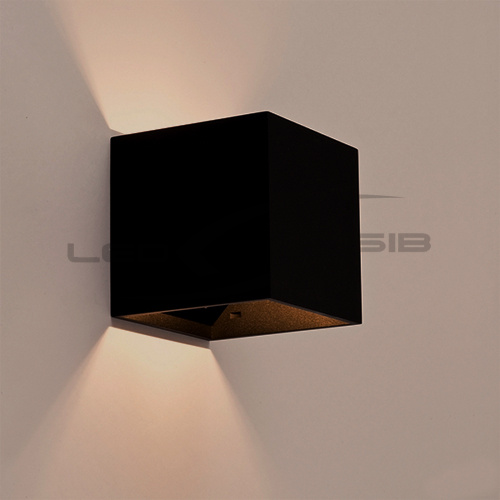 Уличный настенный светильник LS BOX 2.0 LED DIM двухсторонний черный корпус 2*7W IP65