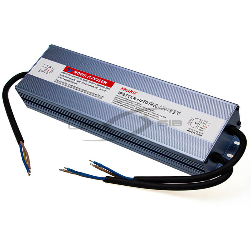 Блок питания влагозащищенный LS Slim 350W DC12V AC 170-265V 29A (алюм) 233*72*36мм 3Y IP67 HH
