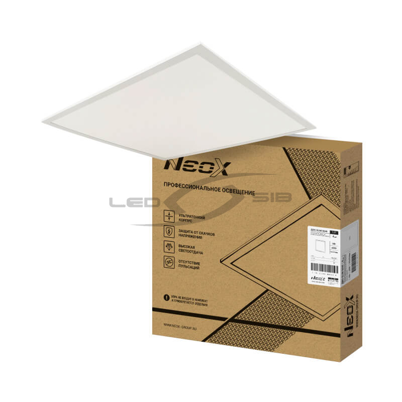 Панель сд ДВО SLIM 5040 50W 230V  595х595х5 без ЭПРА NEOX