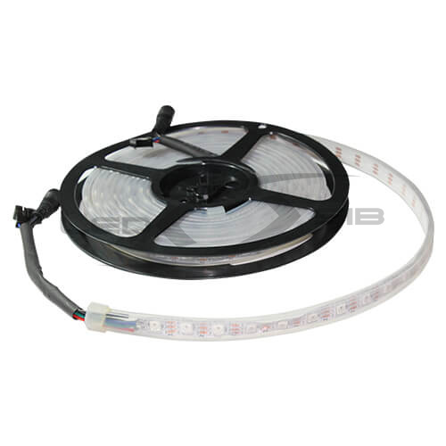 Светодиодная лента LS влагозащищенная SMD 5050-300SPI-5 с чипом (2811) катушка по 4м (двухслойная)