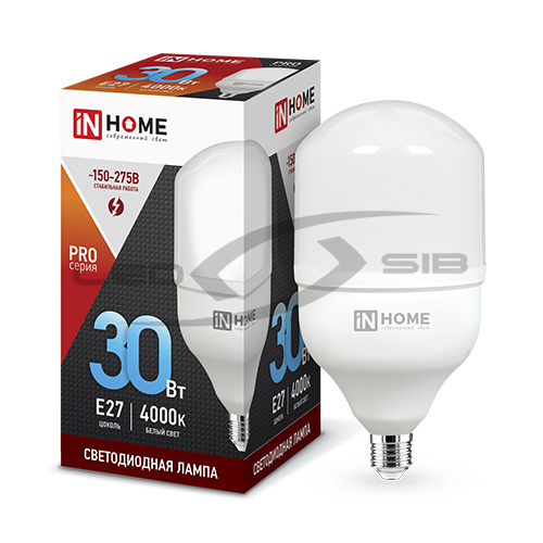 Лампа светодиодная LED-HP-PRO E27 30W 230V 2700Lm IN HOME