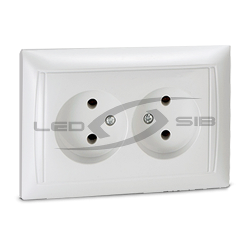 Розетка 2ая VALENZO белая 6102