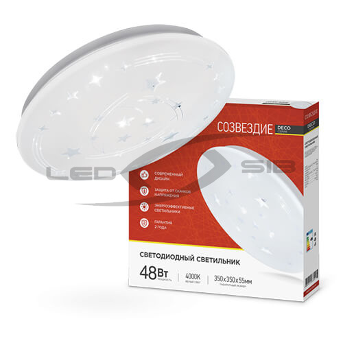 Светильник cд DECO 48W 3120Lm 350х55мм СОЗВЕЗДИЕ IN HOME