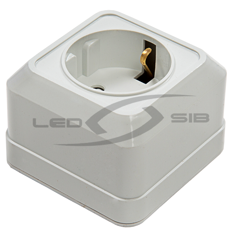 розетка 1ая накл с з/к bolleto белая накладная 7028 Розетка 1ая накл с з/к BOLLETO белая накладная 7028