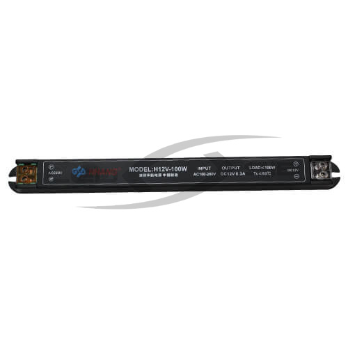 Блок питания LS узкий 100W DC12V A IP56 AC 170-265V (Алюм. корпус) 225*18*18мм HH