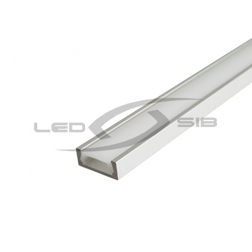 Накладной алюминиевый профиль (с экраном) LS-СС-032, 2000х17.5х7мм